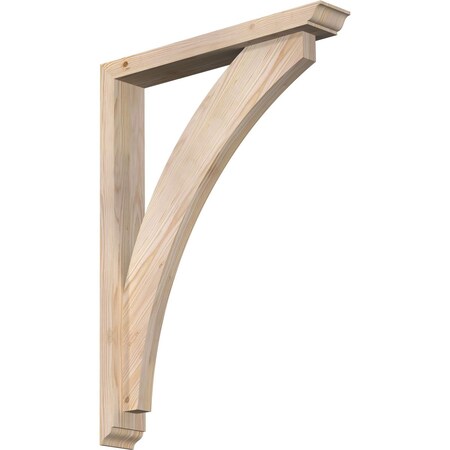 Ekena Millwork Thorton Traditional Smooth Bracket w/ Offset Brace, Douglas Fir, 3 1/2"W x 22"D x 30"H BKT0402X22X30THR01SDF